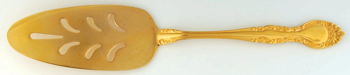 Chablis (Gold Electroplate) Solid Pierced Pie Server by Towle Silver-1