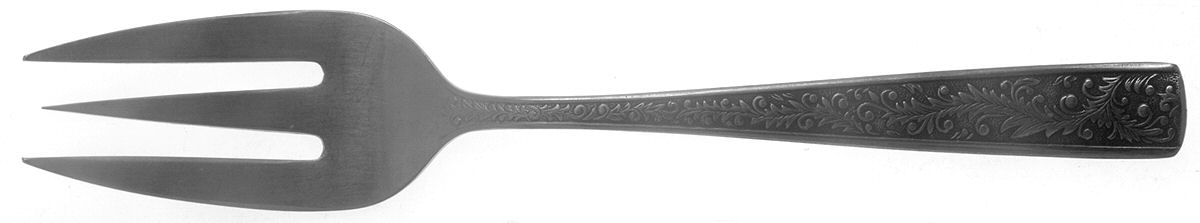 TWS176 (STAINLESS) Medium Solid Cold Meat Serving Fork by Towle Silver-1