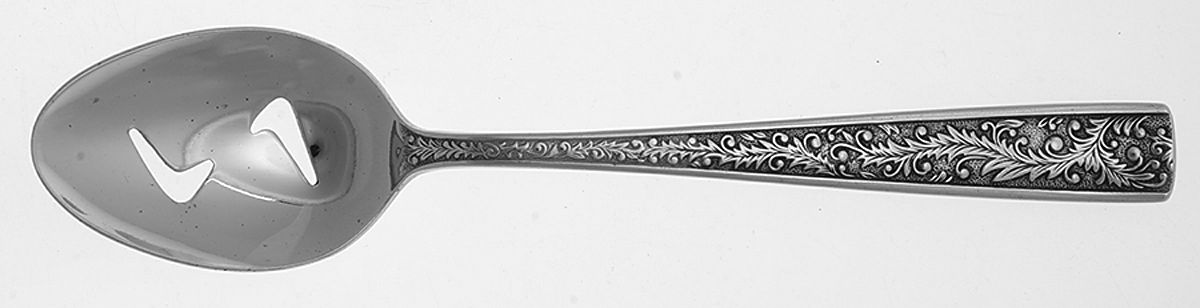 TWS176 (STAINLESS) Pierced Tablespoon (Serving Spoon) by Towle Silver-1