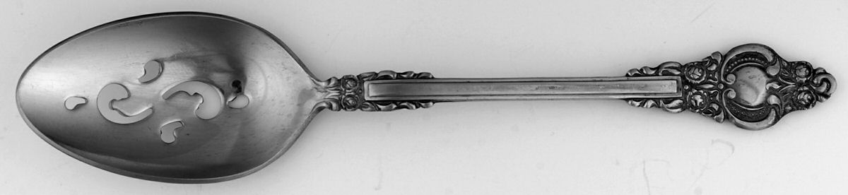 TWS41 (STAINLESS) Pierced Tablespoon (Serving Spoon) by Towle Silver-1