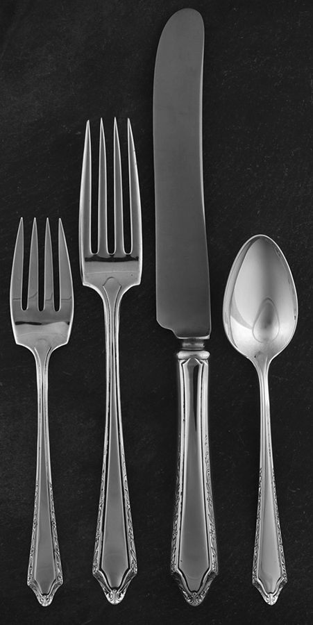 Virginia Carvel (Sterling, 1919, No Monograms) 4 Piece Dinner Size Setting by Towle Silver-1