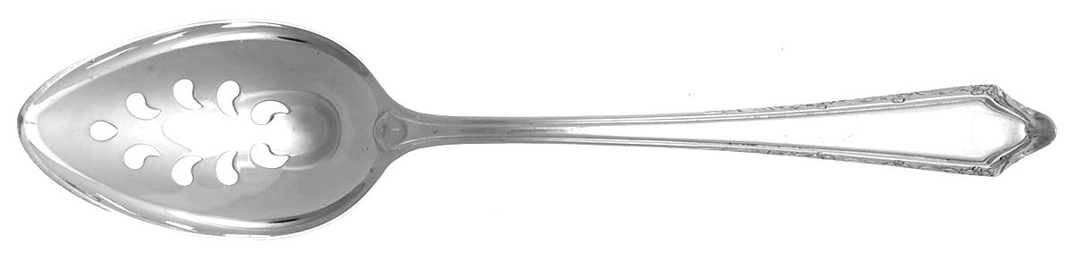 Virginia Carvel (Sterling, 1919, No Monograms) Pierced Tablespoon (Serving Spoon) by Towle Silver-1