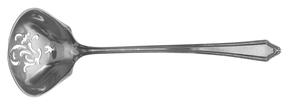 Virginia Carvel (Sterling, 1919, No Monograms) Pierced Sugar Serving Ladle by Towle Silver-1