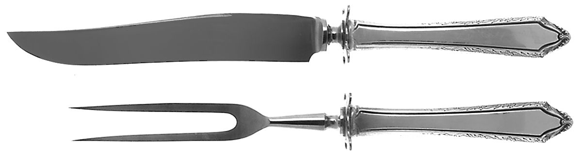 Virginia Carvel (Sterling, 1919, No Monograms) Small Steak 2-Piece Carving Set w/Stainless Blade by Towle Silver-1