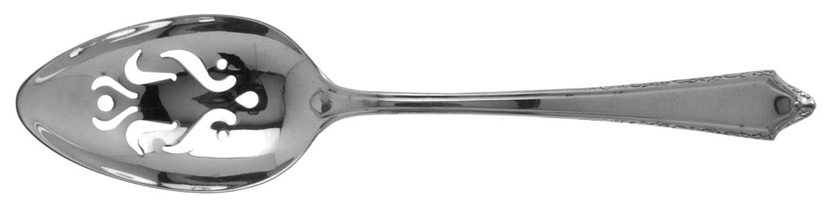 Virginia Carvel (Sterling, 1919, No Monograms) Pierced Tablespoon (Serving Spoon) CM by Towle Silver-1