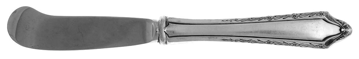 Virginia Carvel (Sterling, 1919, No Monograms) Butter Spreader Hollow Hdl-Paddle/Stainless Blade by Towle Silver-1