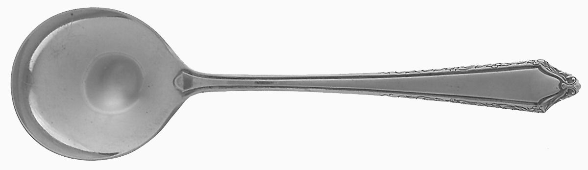 Virginia Carvel (Sterling, 1919, No Monograms) Round Bowl Soup Spoon (Cream Soup) by Towle Silver-1