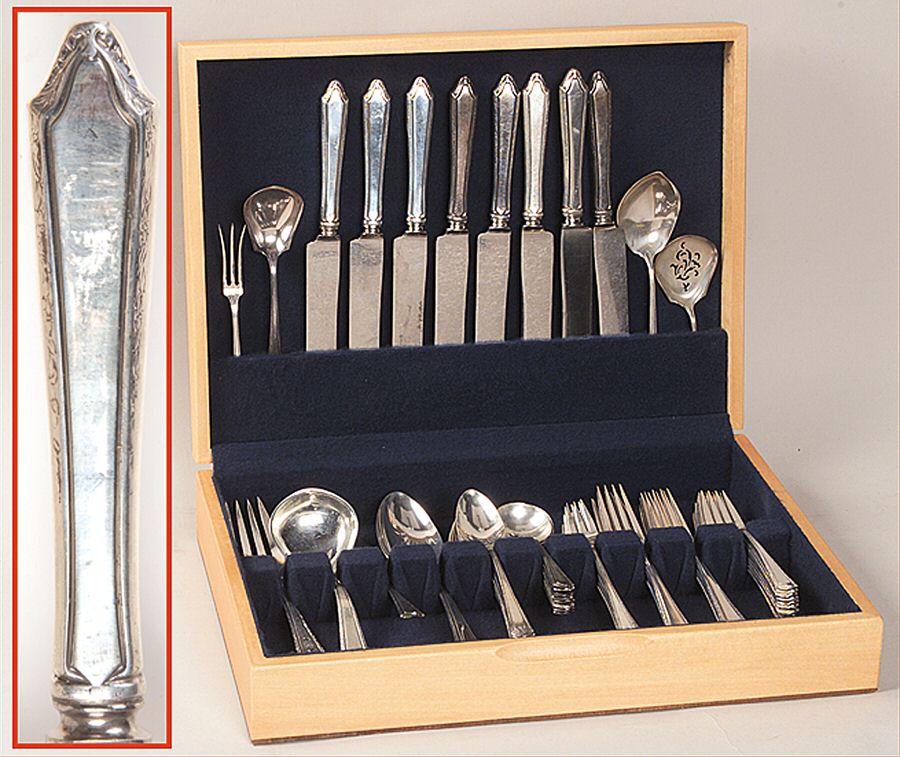 Virginia Carvel (Sterling, 1919, No Monograms) 56 Piece Set by Towle Silver-1