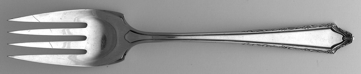 Virginia Carvel (Sterling, 1919, No Monograms) Individual Solid Fish Fork by Towle Silver-1