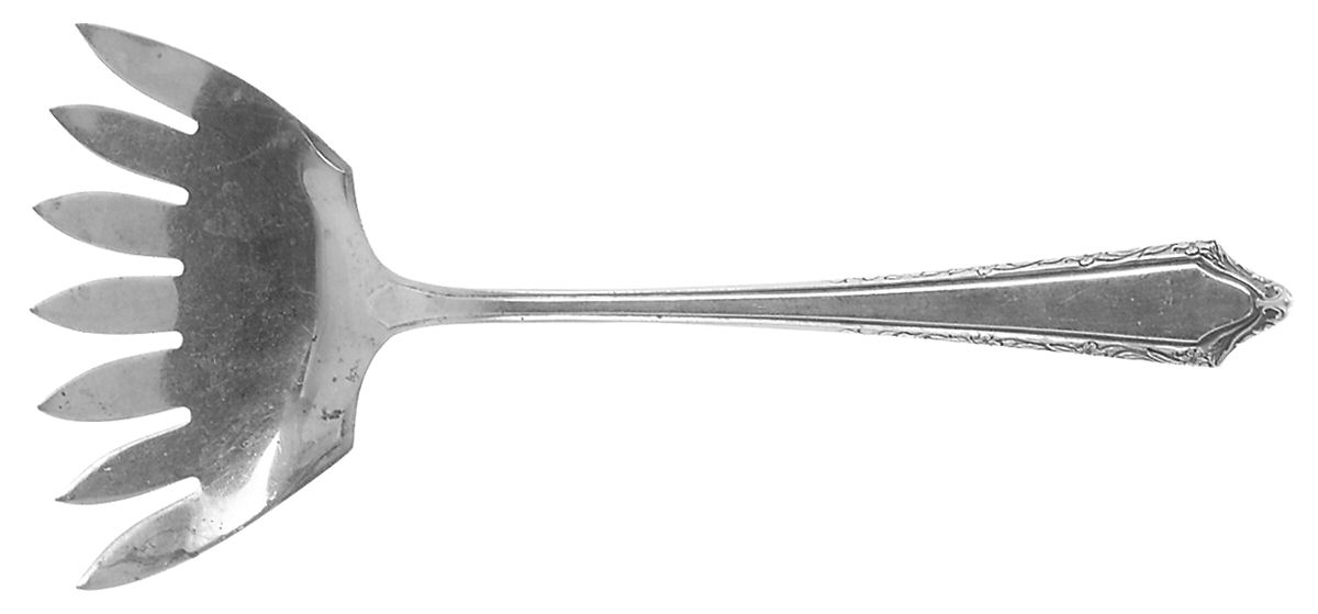Virginia Carvel (Sterling, 1919, No Monograms) Large Solid Tined Sardine Serving Fork by Towle Silver-1