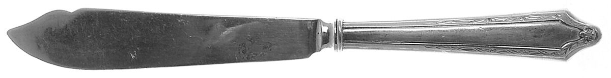 Virginia Carvel (Sterling, 1919, No Monograms) Individual Hollow Handle Fish Knife-Sterling Blade by Towle Silver-1