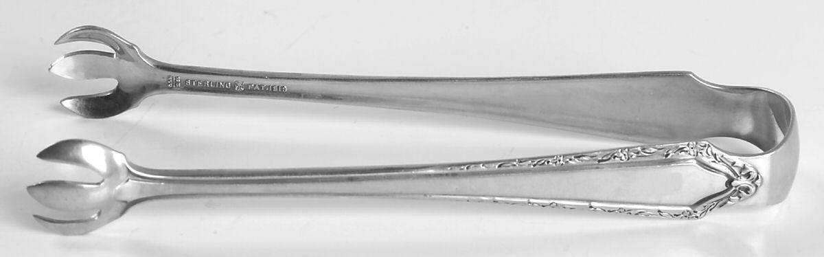 Virginia Carvel (Sterling, 1919, No Monograms) Large Sugar Tongs by Towle Silver-1
