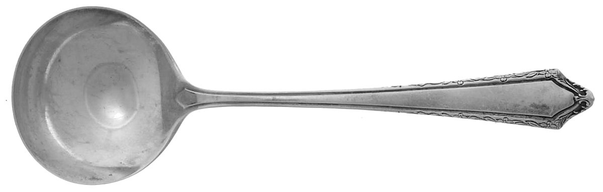 Virginia Carvel (Sterling, 1919, No Monograms) Round Bowl Soup Spoon (Bouillon) by Towle Silver-1