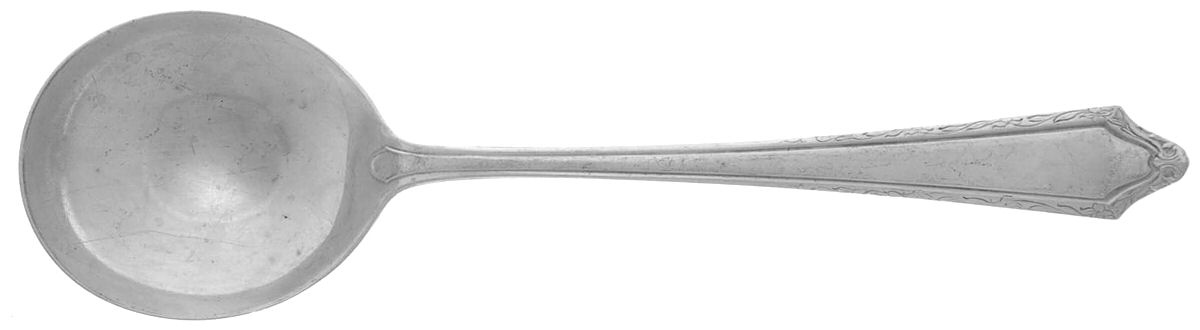 Virginia Carvel (Sterling, 1919, No Monograms) Round Bowl Soup Spoon (Gumbo) by Towle Silver-1