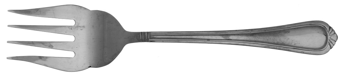 Vienna (Stainless) Medium Solid Cold Meat Serving Fork by Towle Silver-1