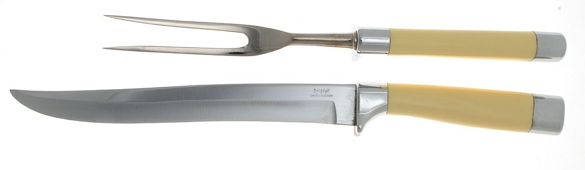 Vogue II (Stainless, Cutlery) Large 2-Piece Roast Carving Set w/Stainless Blade by Towle Silver-1