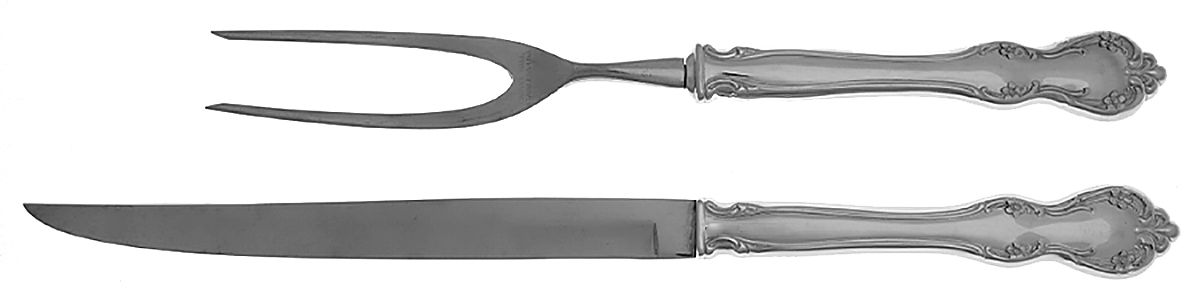 Westchester (Stainless) Large 2-Piece Roast Carving Set w/Stainless Blade by Towle Silver-1