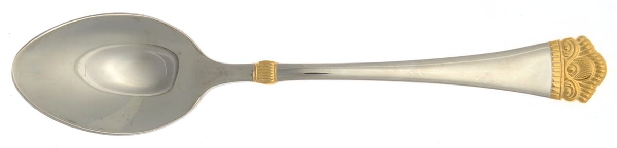 Westminster (Stainless, Gold Accent) Place/Oval Soup Spoon by Towle Silver-1