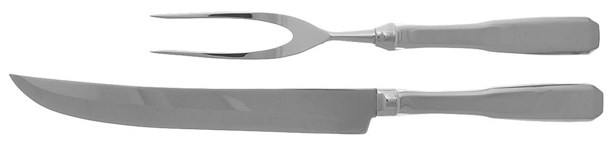 Wickford (Stainless, Cutlery) Large 2-Piece Roast Carving Set w/Stainless Blade by Towle Silver-1