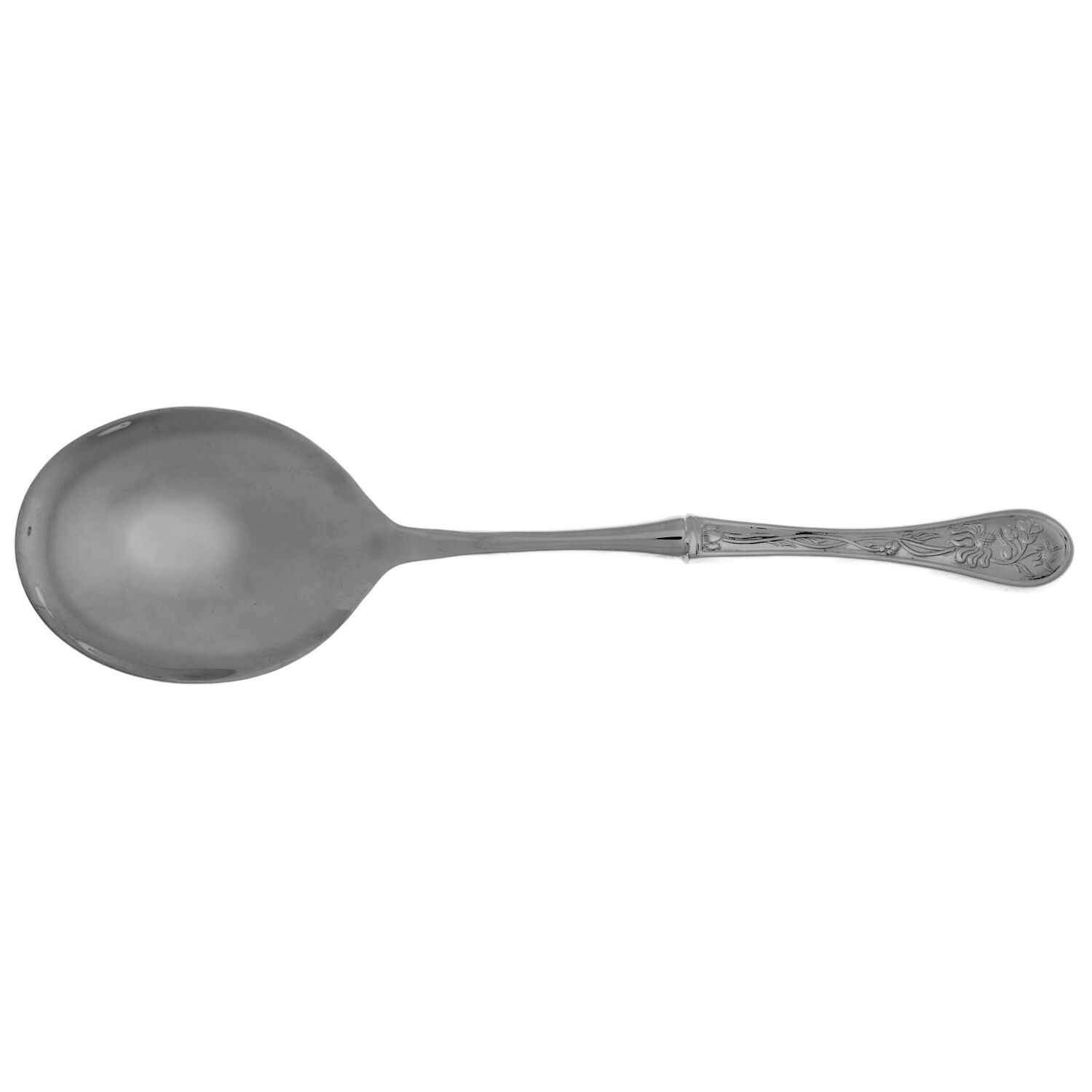 Wildflower (Stainless) Casserole Spoon with Smooth Stainless Bowl HC by Towle Silver-1