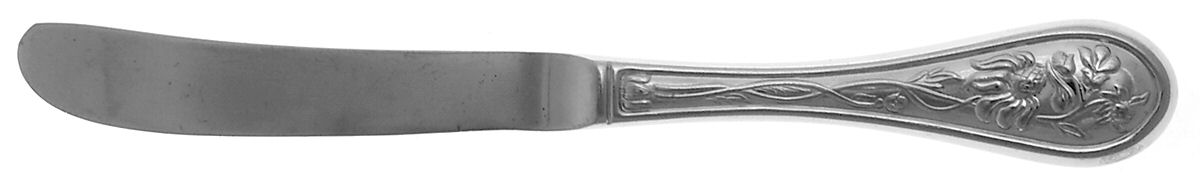 Wildflower (Stainless) Modern Hollow Butter Spreader (Stainless) by Towle Silver-1