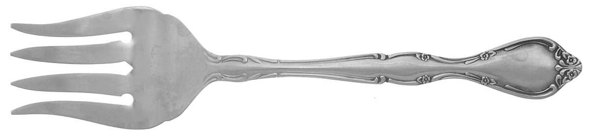 Winter Rose (Stainless) Medium Solid Cold Meat Serving Fork by Towle Silver-1