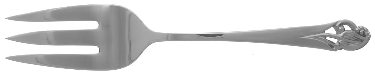 Woodlily (Stainless-Germany-Glossy) Large Solid Cold Meat Serving Fork by Towle Silver-1