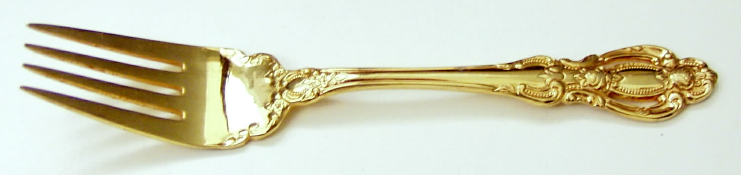 Golden Champlain (Gold Electroplate) Individual Salad Fork by Towle Silver-1