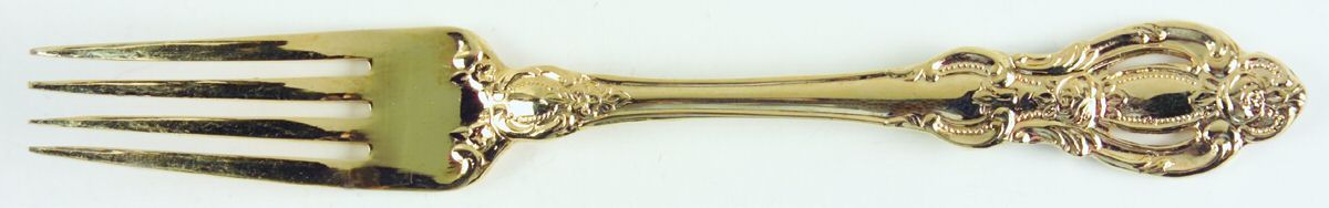 Golden Champlain (Gold Electroplate) Fork by Towle Silver-1