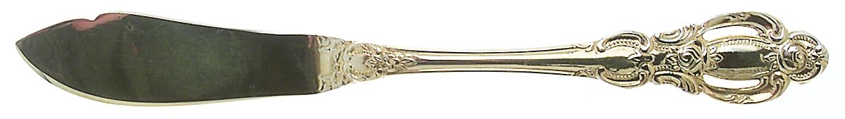 Golden Champlain (Gold Electroplate) Flat Handle Master Butter Knife by Towle Silver-1