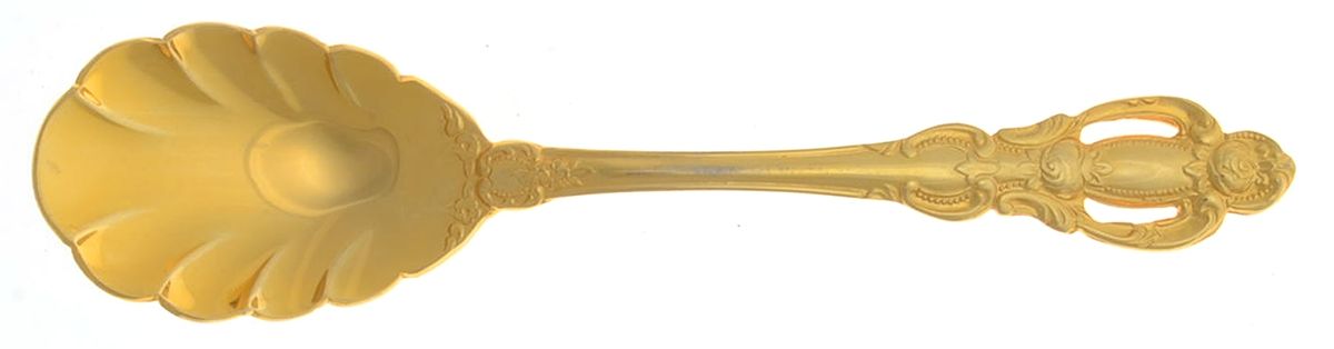 Golden Champlain (Gold Electroplate) Sugar Shell Spoon by Towle Silver-1