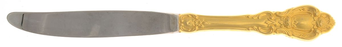 Golden Champlain (Gold Electroplate) Modern Hollow Knife by Towle Silver-1