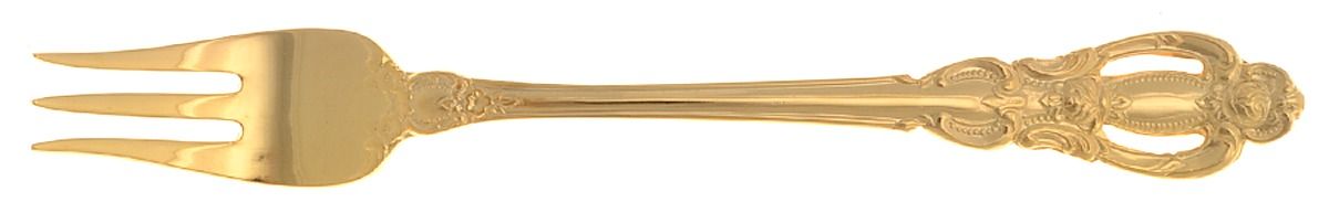 Golden Champlain (Gold Electroplate) Cocktail/Seafood Fork by Towle Silver-1