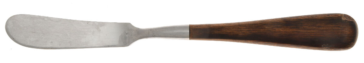 Briar (Stainless, Dark Brown Wood Handle) Flat Handle Master Butter Knife by Trend Pacific-1