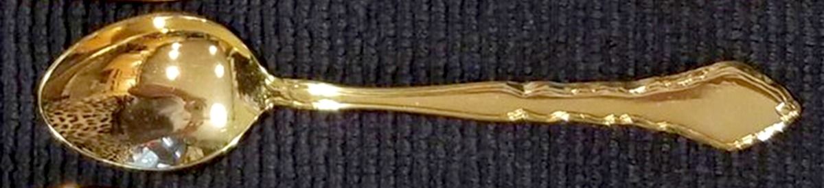 Golden Dorchester (Gold Electroplate) Teaspoon by Towle Silver-1