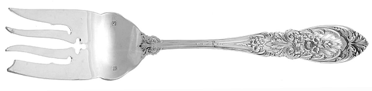 Richelieu (Sterling) Large Solid Cold Meat Serving Fork by Tuttle-1