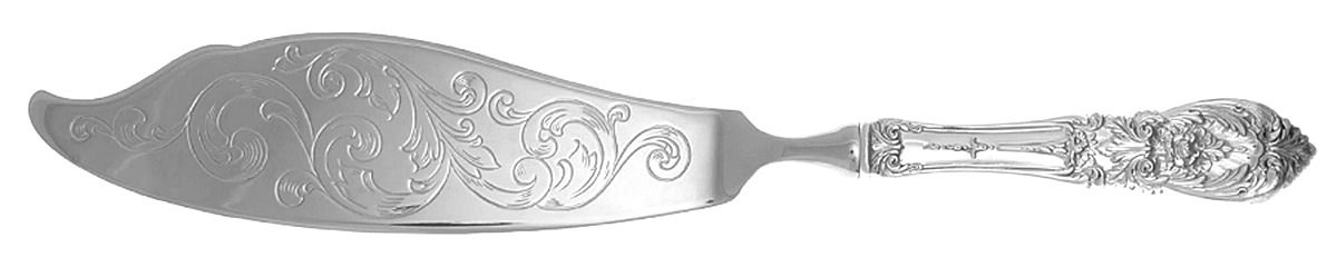 Richelieu (Sterling) Engraved Fish Serving Knife-Stainless Blade by Tuttle-1