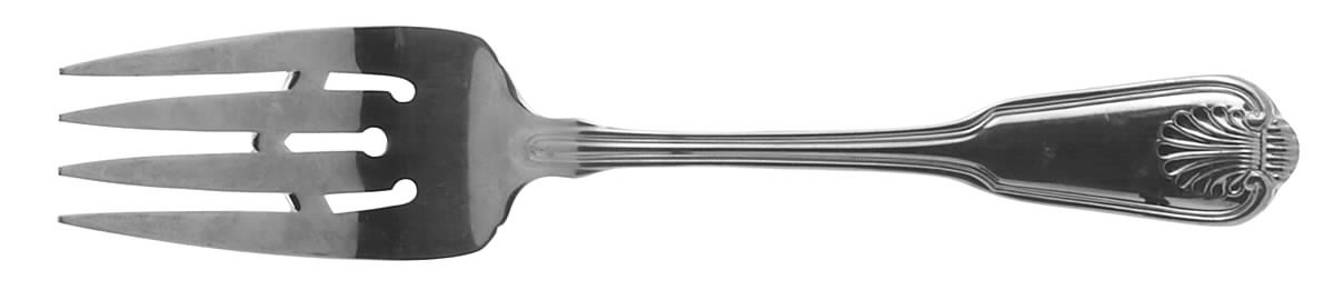 Boston Shell (Stainless) Small Solid Cold Meat Serving Fork by Towle Silver-1