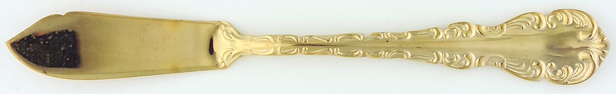 Golden Marcelle Flat Handle Butter Spreader by Towle Silver-1