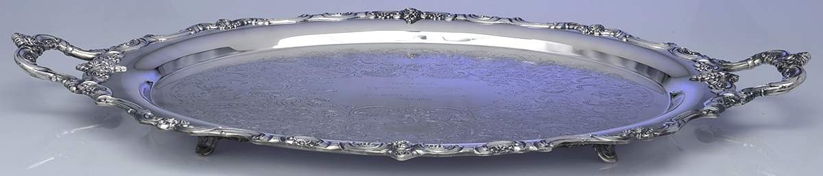 El Grandee (Silverplate Hollowware) Large Footed Waiter Tray by Towle Silver-1