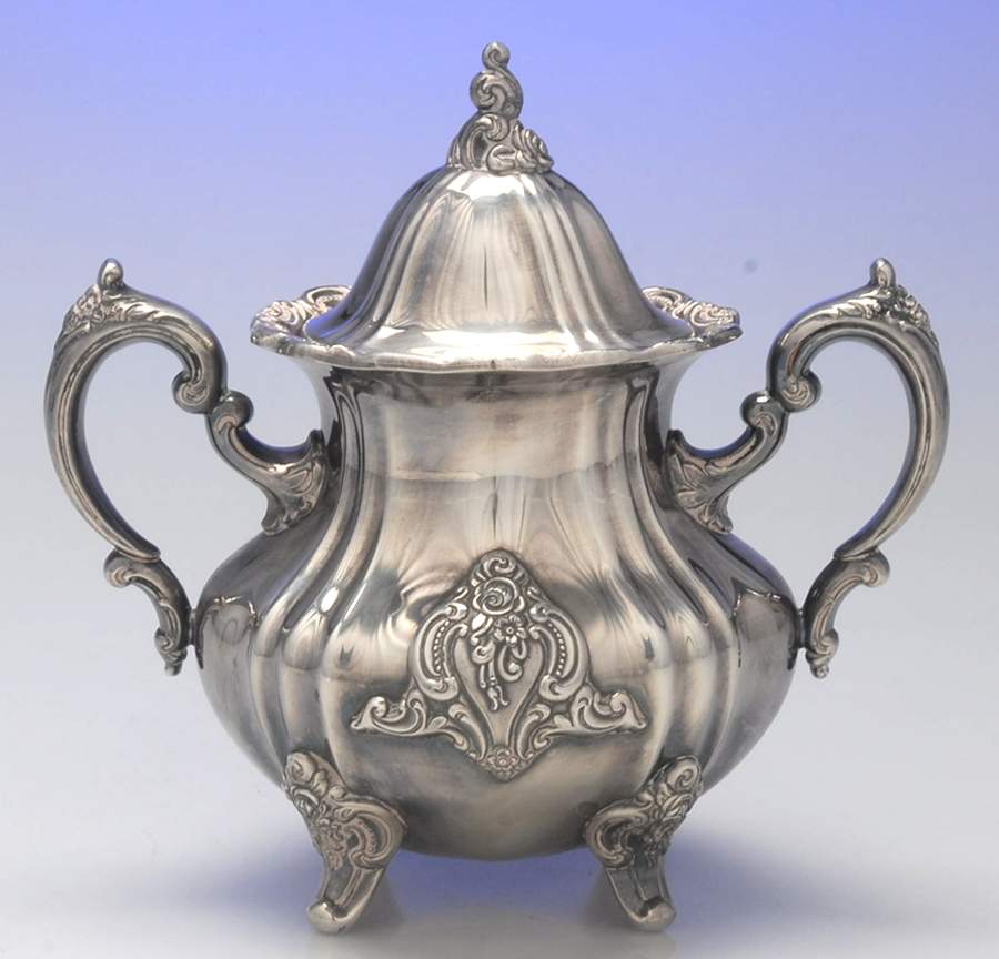 El Grandee (Silverplate Hollowware) Sugar Bowl & Lid by Towle Silver-1