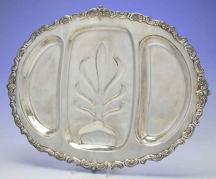 El Grandee (Silverplate Hollowware) 3 Part Buffet Dish/Tray No Covers by Towle Silver-1