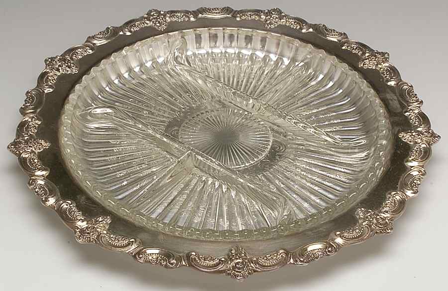 El Grandee (Silverplate Hollowware) Relish with Glass Liner by Towle Silver-1
