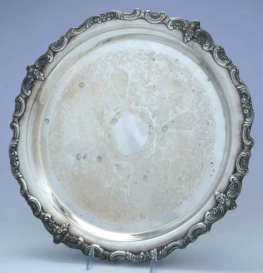 El Grandee (Silverplate Hollowware) 15" Round Tray by Towle Silver-1