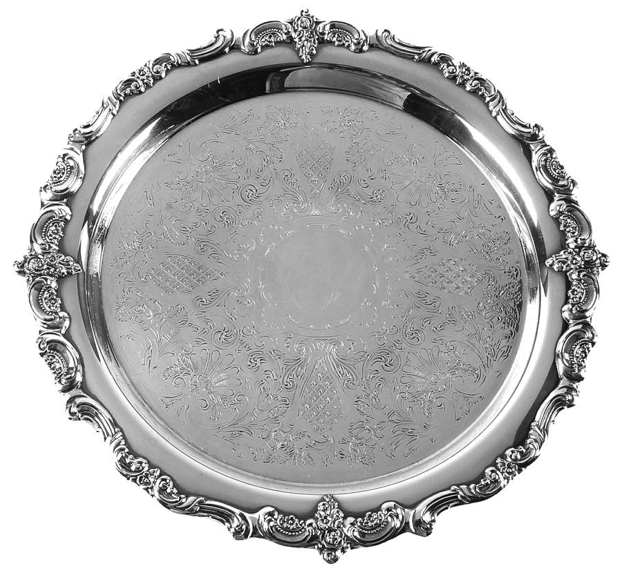 El Grandee (Silverplate Hollowware) 12" Round Tray by Towle Silver-1