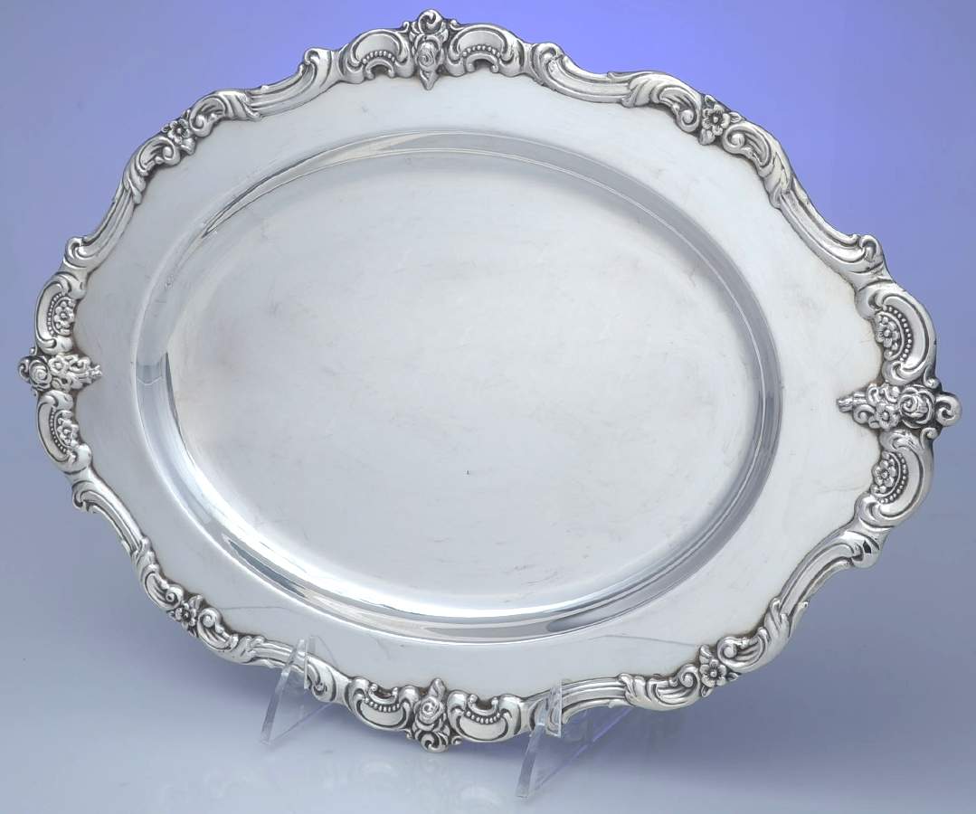 El Grandee (Silverplate Hollowware) 13" Oval Serving Platter by Towle Silver-1
