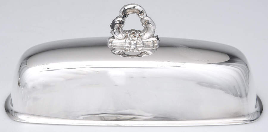 Old Master-Embossed(Silverplate, Roses-Scrolls) Lid for 1/4 Pound Butter by Towle Silver-1