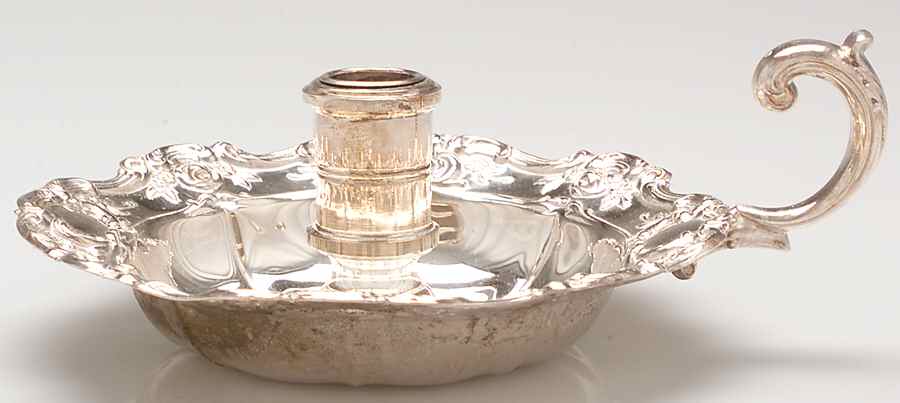 Old Master-Embossed(Silverplate, Roses-Scrolls) Silverplate Chamberstick by Towle Silver-1