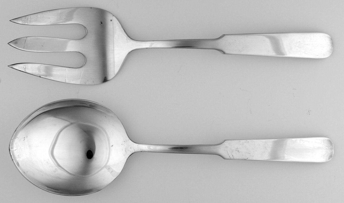 Heritage (Silverplate) (2 Pc) Solid Salad Set by Towle Silver-1