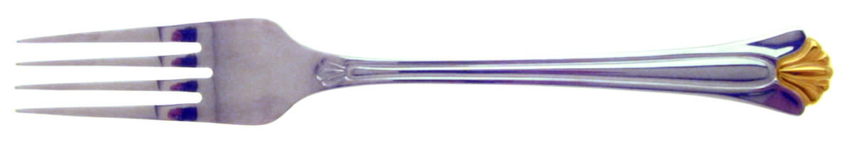 Gold Canterbury (Stainless) Fork by Towle Silver-1